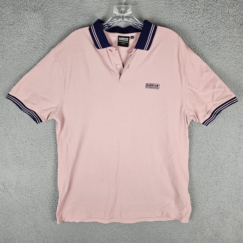 Barbour International Tracker Polo Shirt Mens XL Cotton Essential‎ Tailored Fit